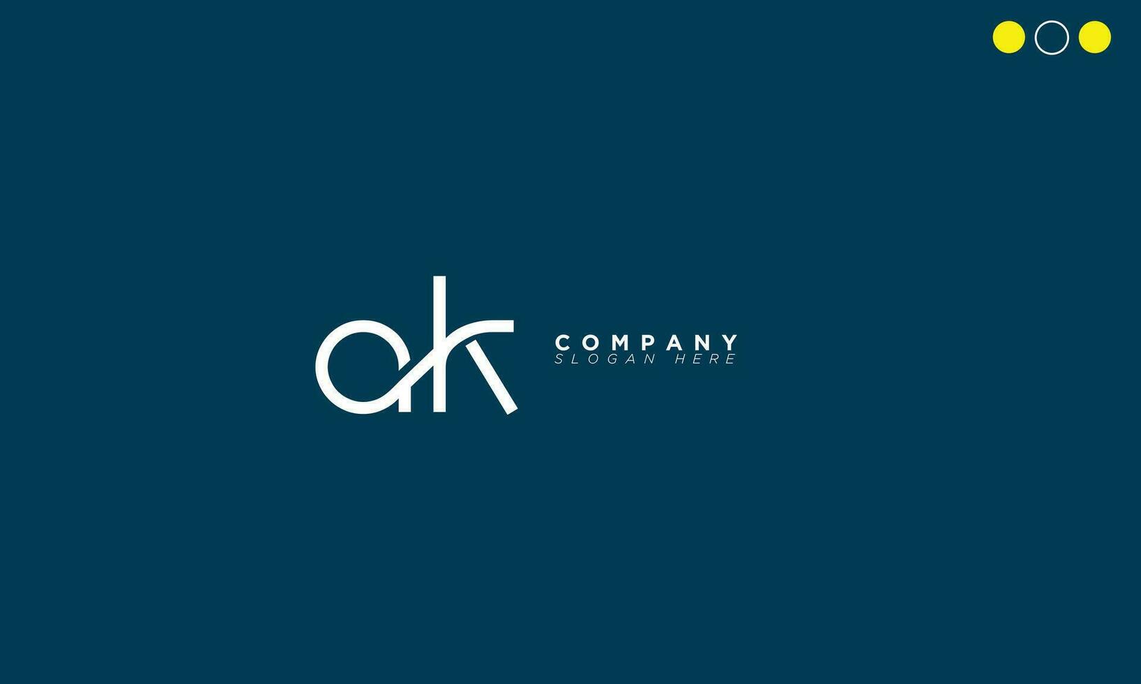 AK Alphabet letters Initials Monogram logo KA, A and K vector