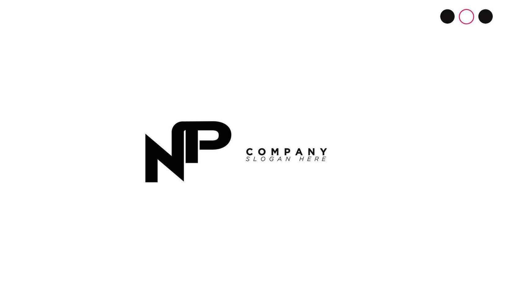 NP Alphabet letters Initials Monogram logo PN, N and P vector