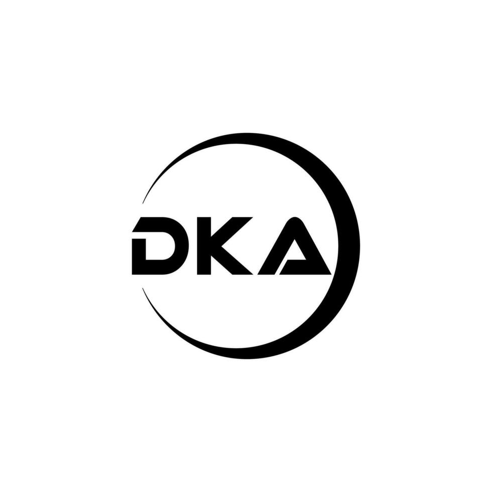 dka letra logo diseño, inspiración para un único identidad. moderno elegancia y creativo diseño. filigrana tu éxito con el sorprendentes esta logo. vector