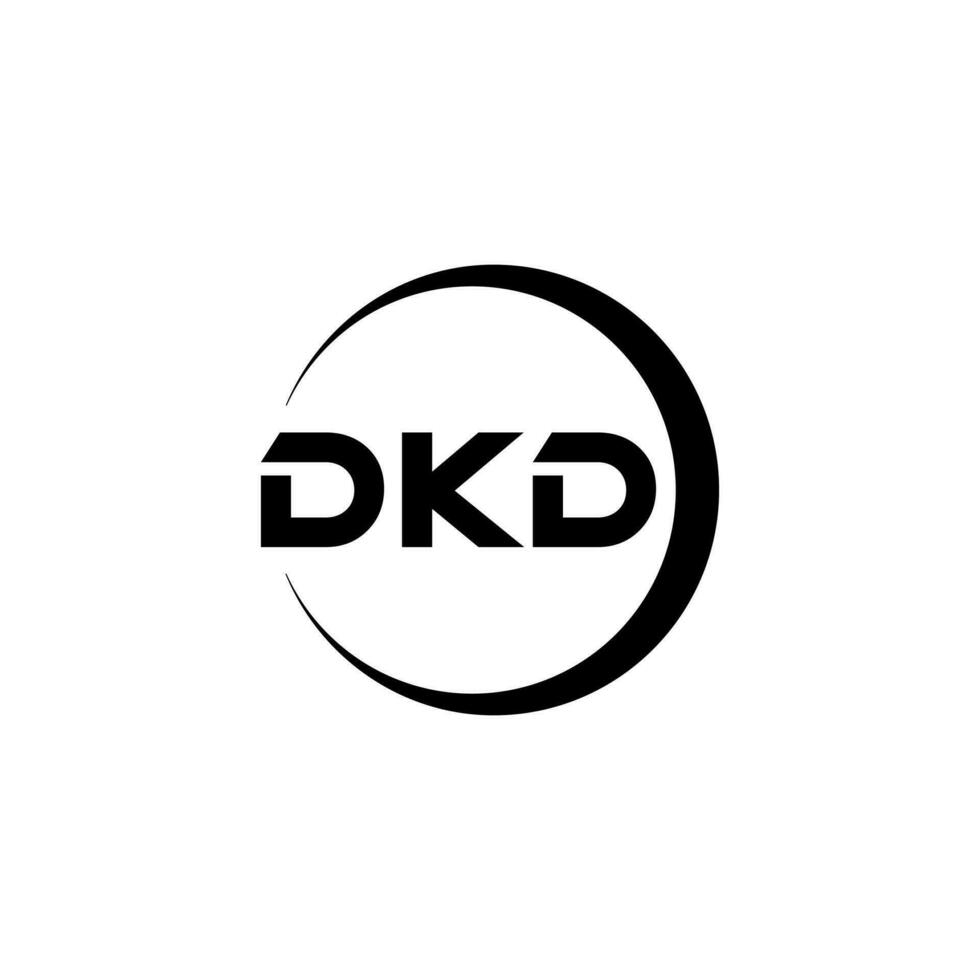 dkd letra logo diseño, inspiración para un único identidad. moderno elegancia y creativo diseño. filigrana tu éxito con el sorprendentes esta logo. vector