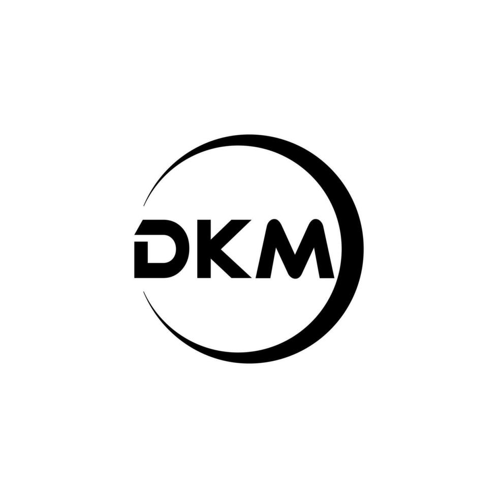 dkm letra logo diseño, inspiración para un único identidad. moderno elegancia y creativo diseño. filigrana tu éxito con el sorprendentes esta logo. vector