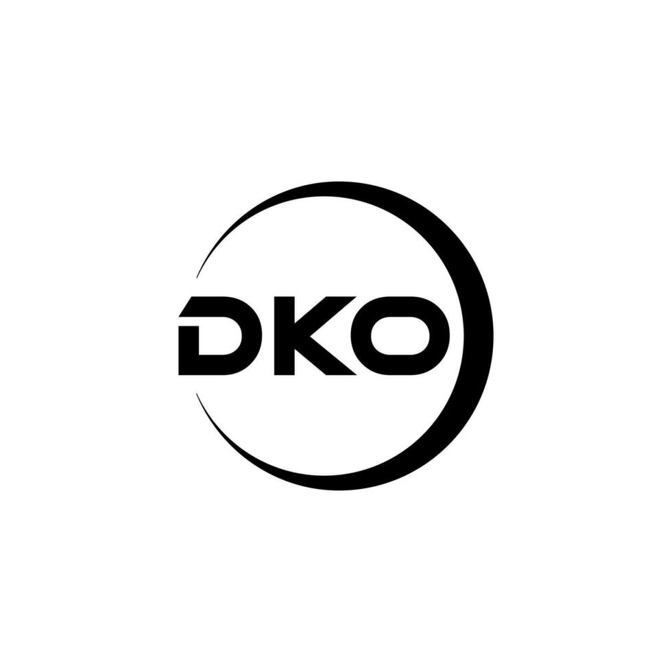 DKO Letter Logo Design, Inspiration for a Unique Identity. Modern Elegance and Creative Design. Watermark Your Success with the Striking this Logo. vector