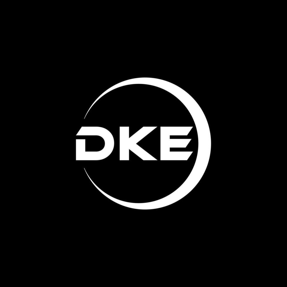 DKE Letter Logo Design, Inspiration for a Unique Identity. Modern Elegance and Creative Design. Watermark Your Success with the Striking this Logo. vector