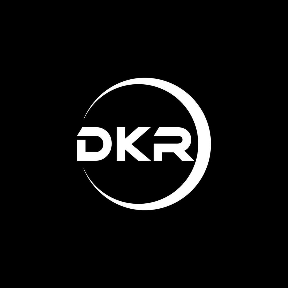 dkr letra logo diseño, inspiración para un único identidad. moderno elegancia y creativo diseño. filigrana tu éxito con el sorprendentes esta logo. vector