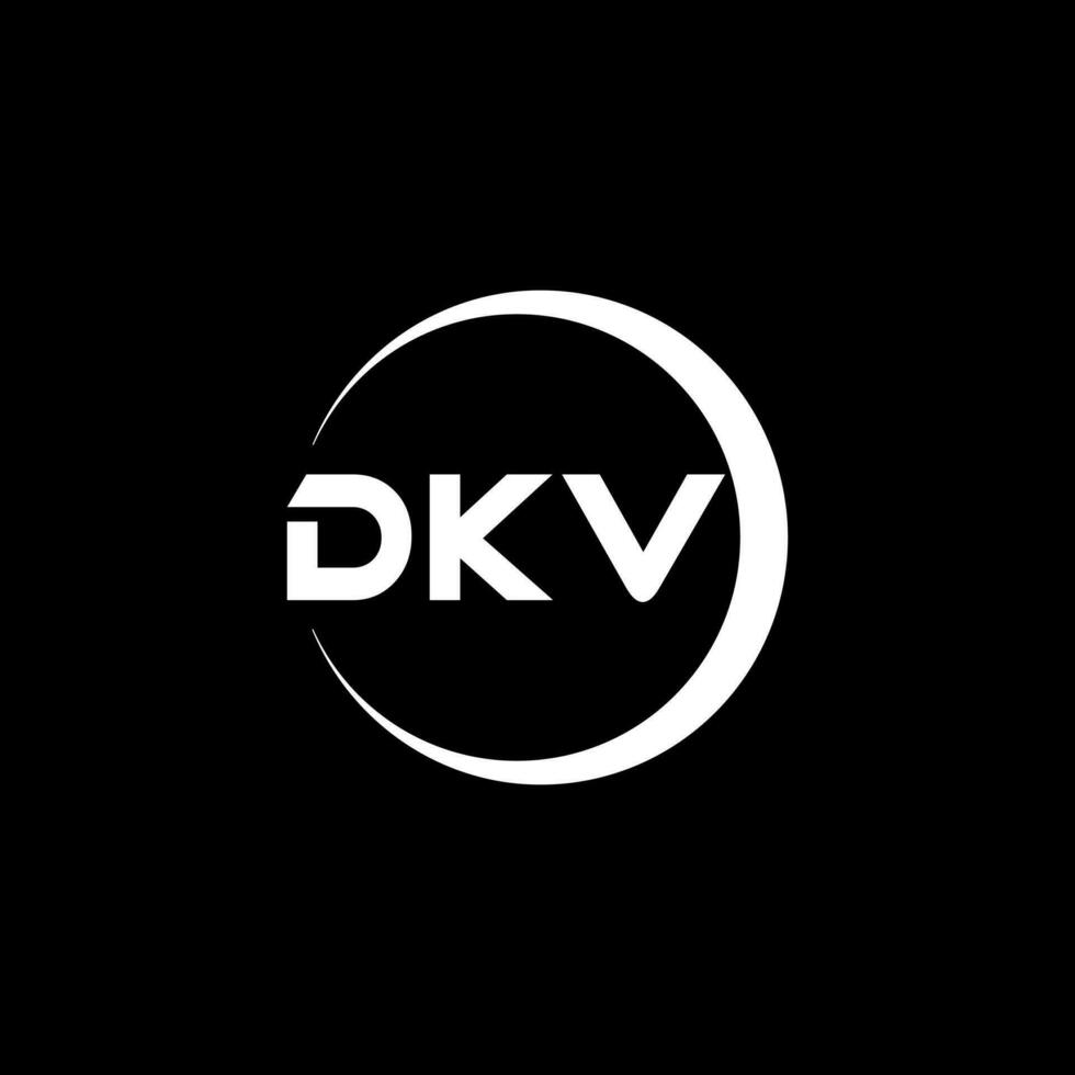 DKV Letter Logo Design, Inspiration for a Unique Identity. Modern Elegance and Creative Design. Watermark Your Success with the Striking this Logo. vector