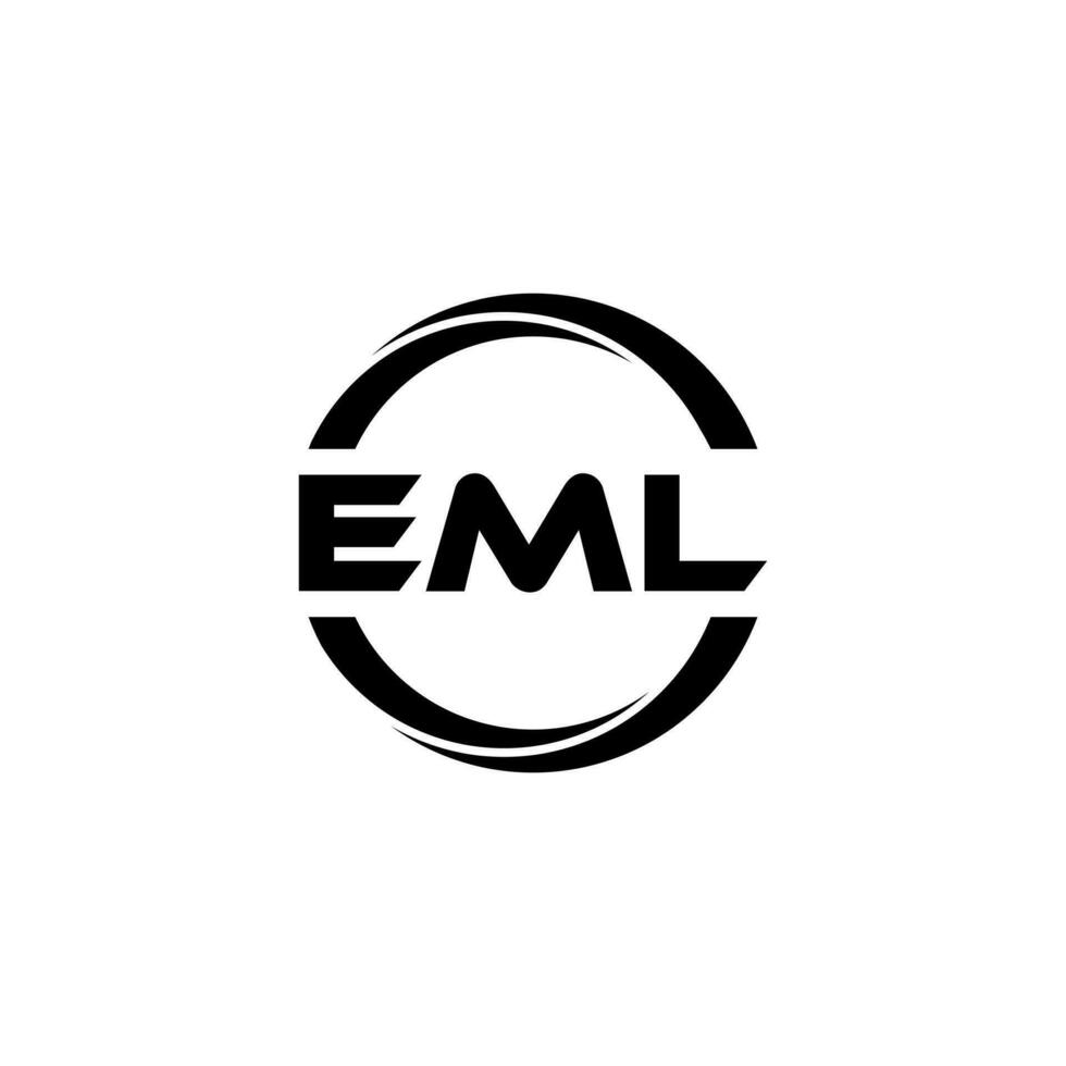 eml letra logo diseño, inspiración para un único identidad. moderno elegancia y creativo diseño. filigrana tu éxito con el sorprendentes esta logo. vector