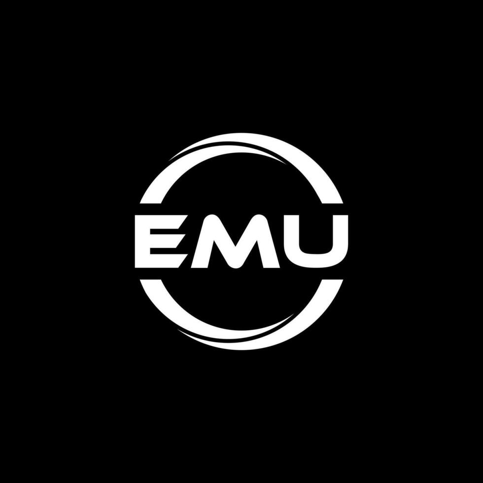 EMU Letter Logo Design, Inspiration for a Unique Identity. Modern Elegance and Creative Design. Watermark Your Success with the Striking this Logo. vector