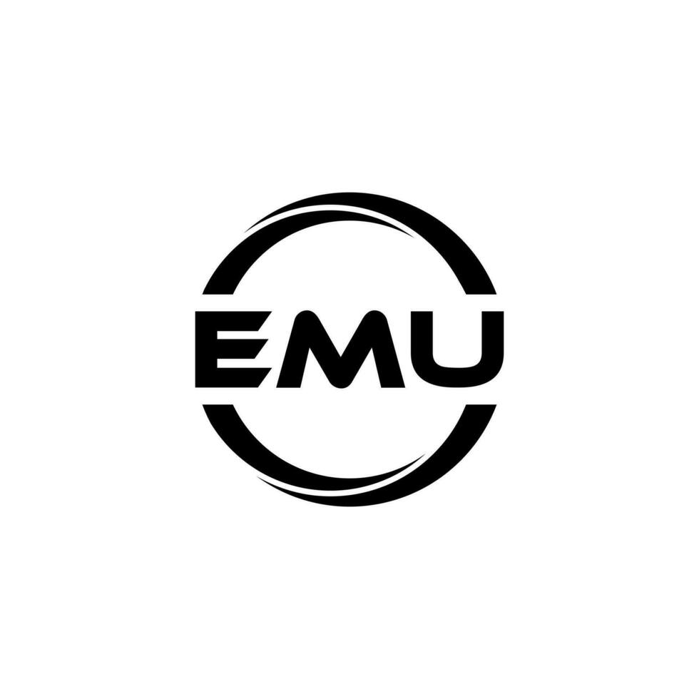 EMU Letter Logo Design, Inspiration for a Unique Identity. Modern Elegance and Creative Design. Watermark Your Success with the Striking this Logo. vector