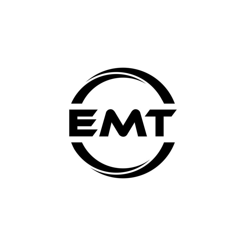 emt letra logo diseño, inspiración para un único identidad. moderno elegancia y creativo diseño. filigrana tu éxito con el sorprendentes esta logo. vector