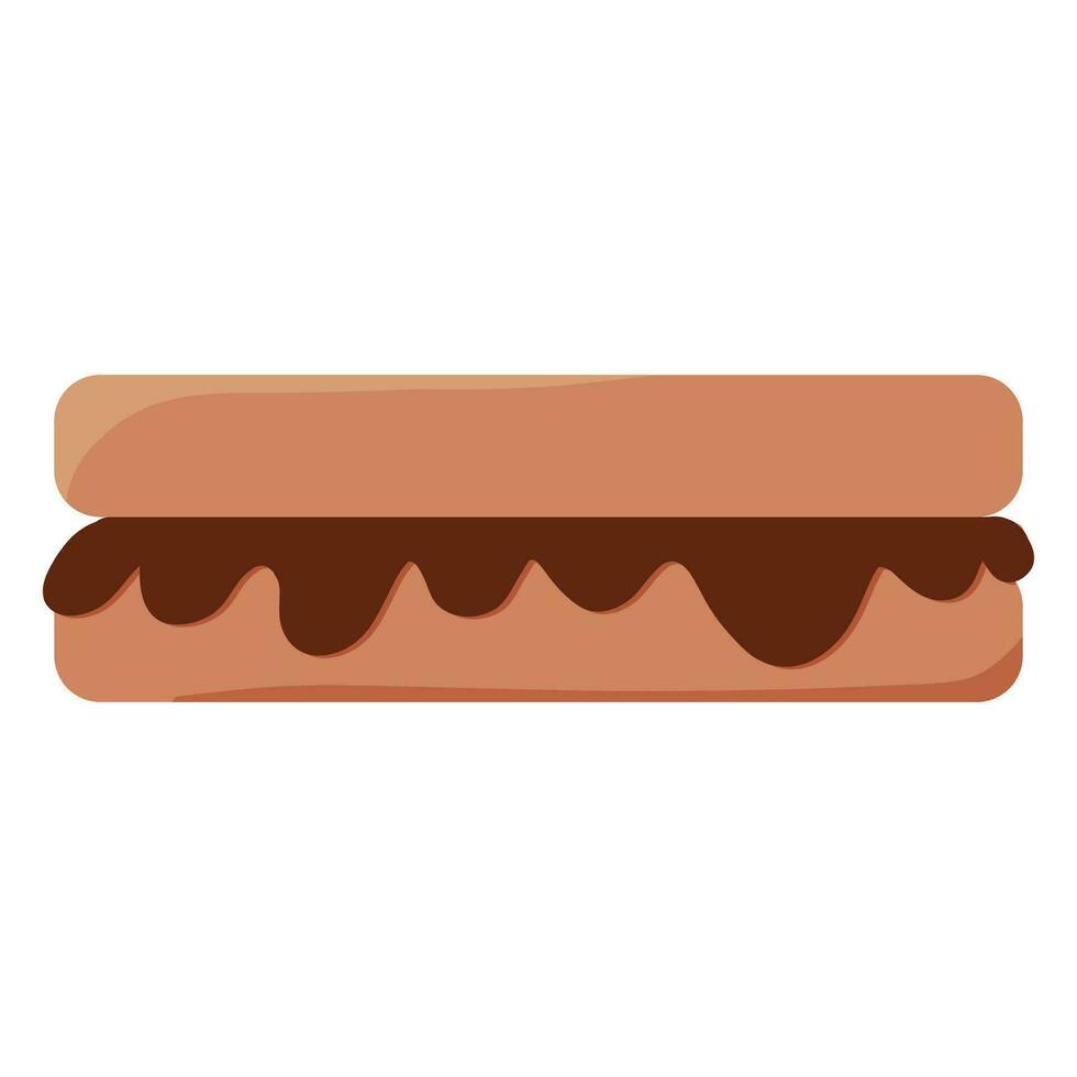 sandwich bread nut paste chocolate day icon vector