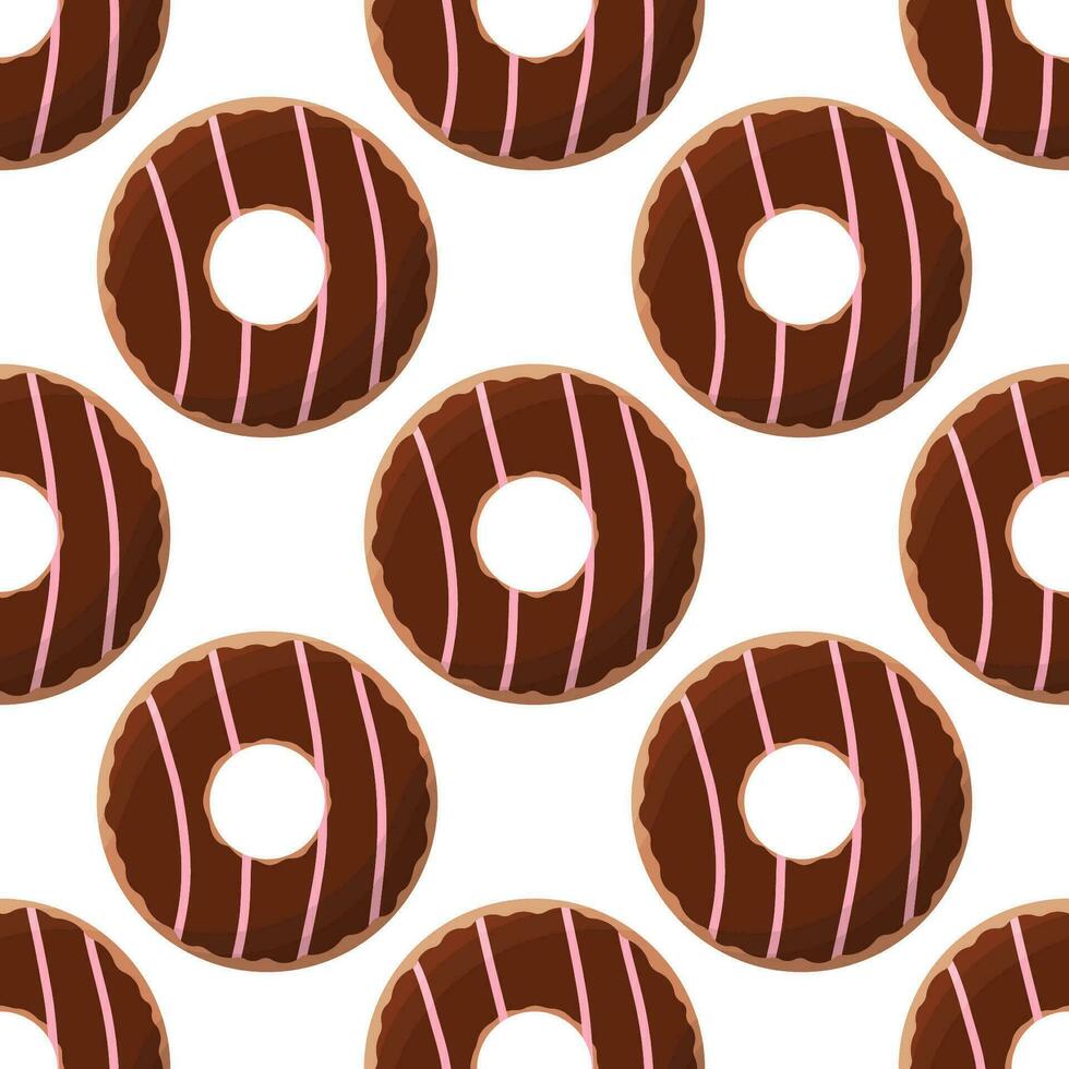 donut color day chocolate cream food pattern vector