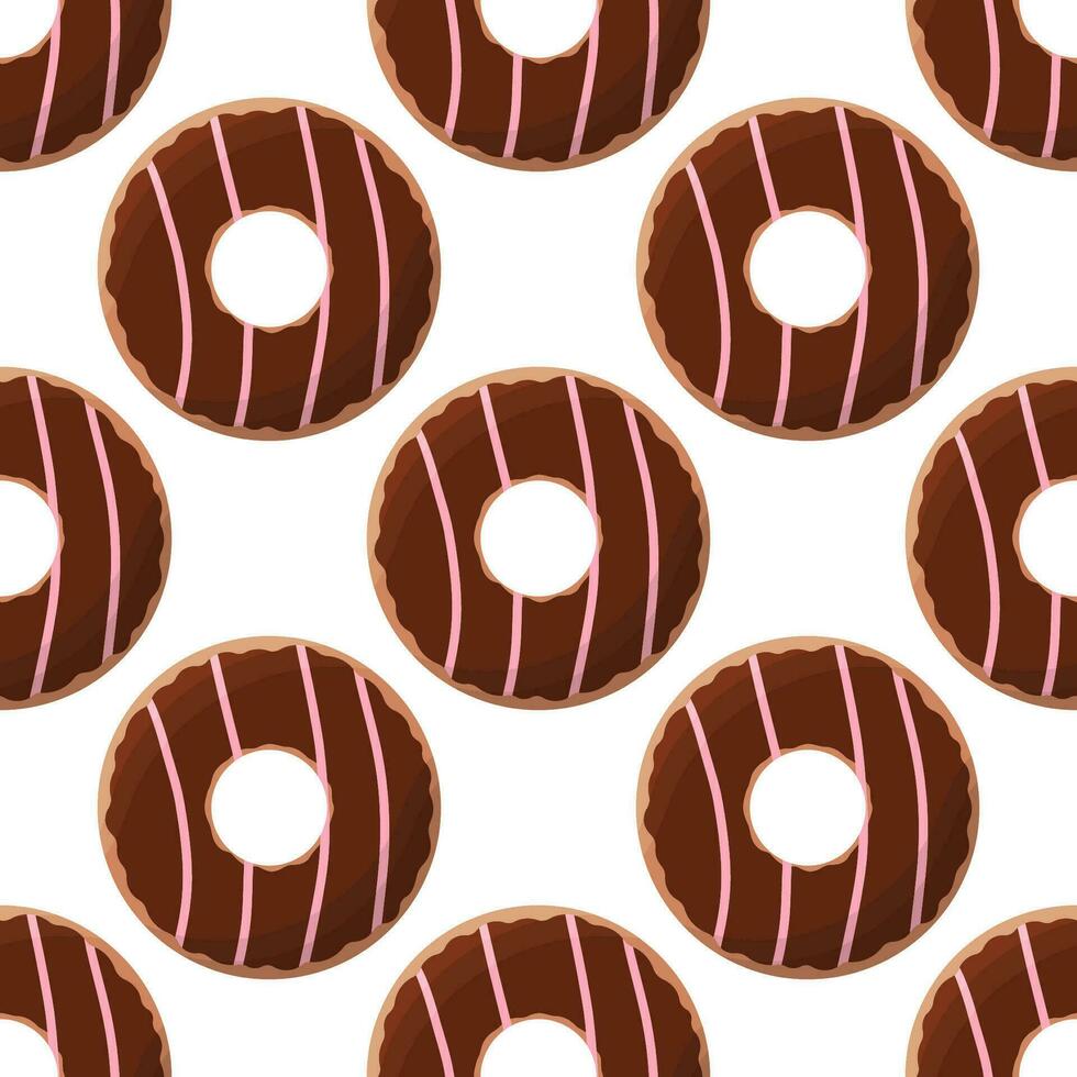 rosquilla color día chocolate crema comida modelo vector