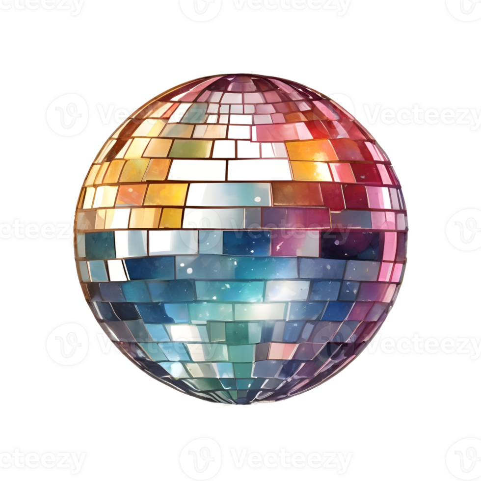 AI generated Disco ball isolated png