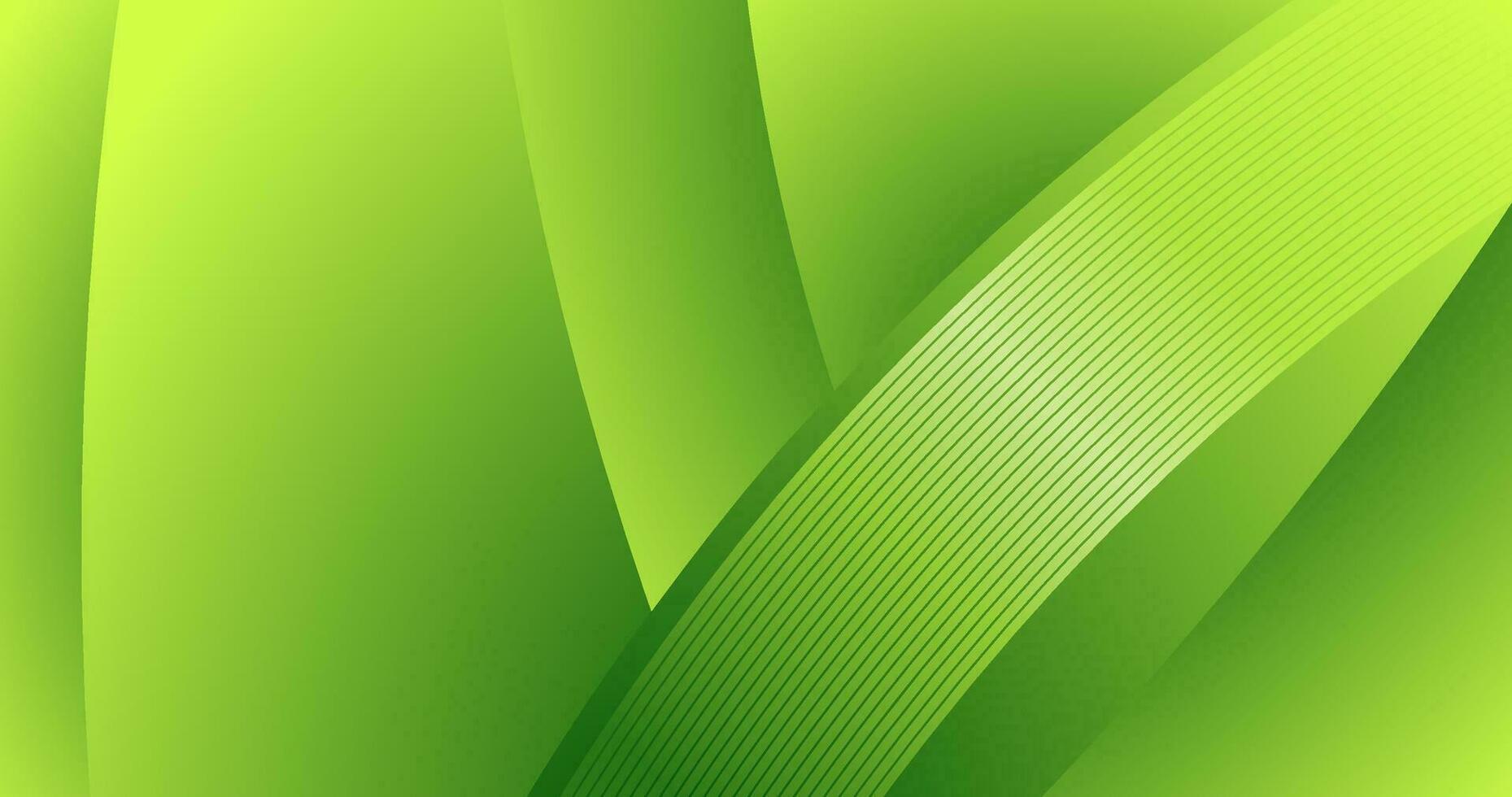 abstract green curve background for business vector