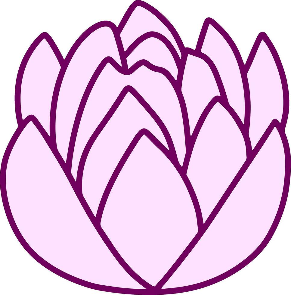 Lotus flower doodle icon Stencil vector