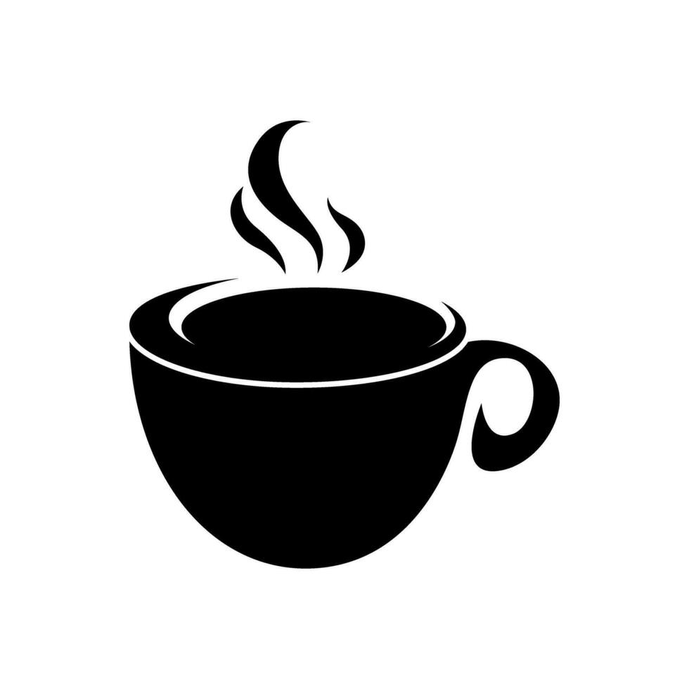 taza de café. café taza icono vector. caliente bebida ilustración signo. té símbolo o logo. vector