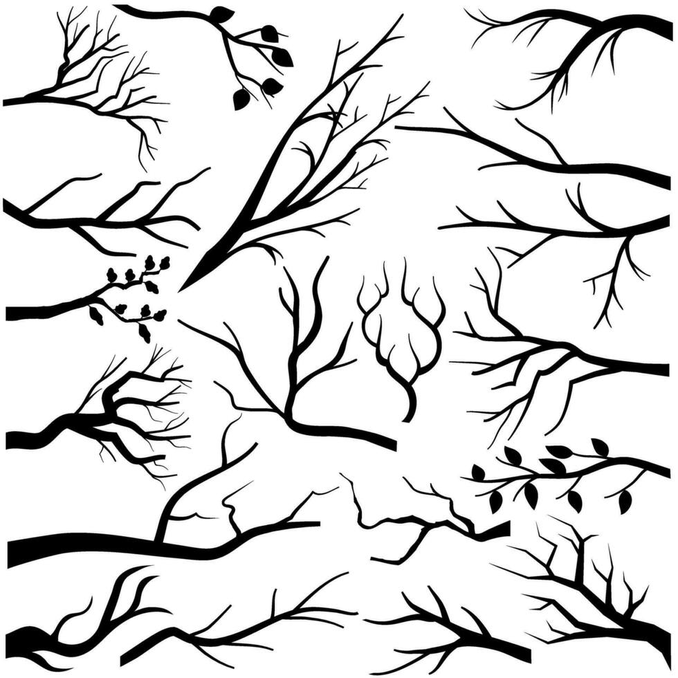 Branch icon vector set. Tree illustration sign collection. Firewood symbol or logo.