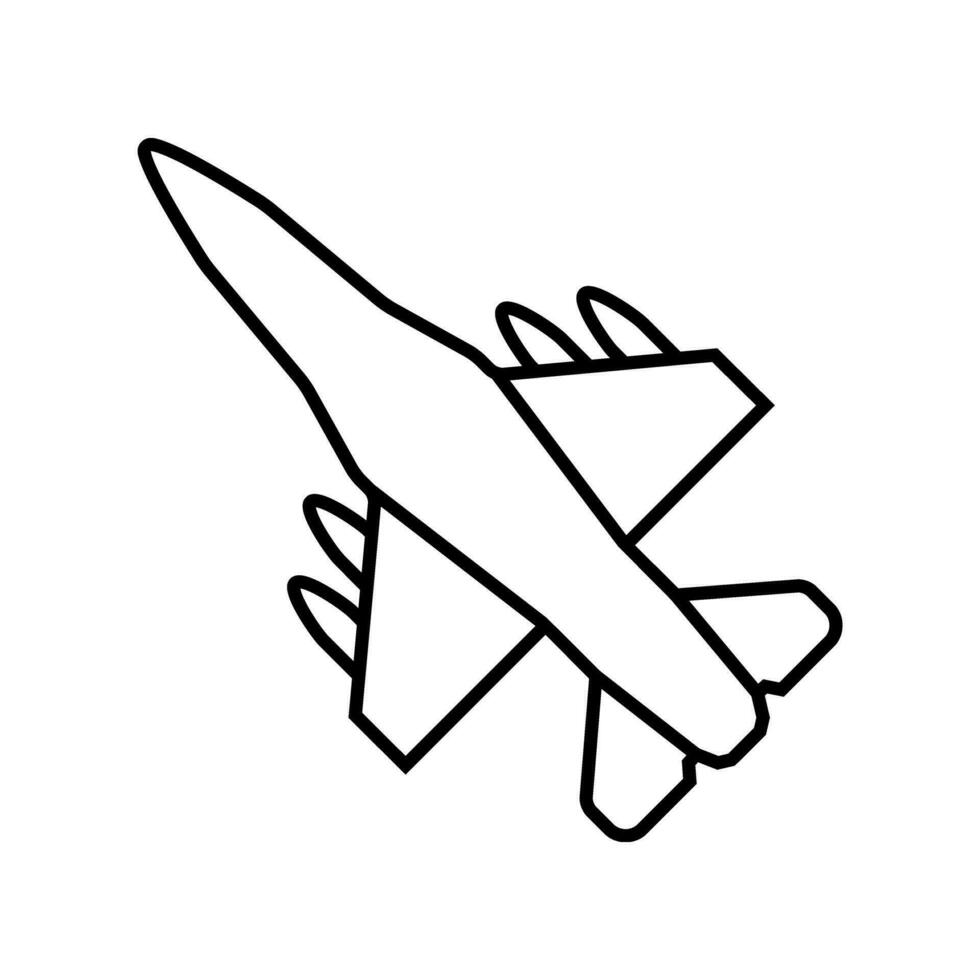 Fighter vector icon. weapon illustration sign. bombardment symbol. war logo.