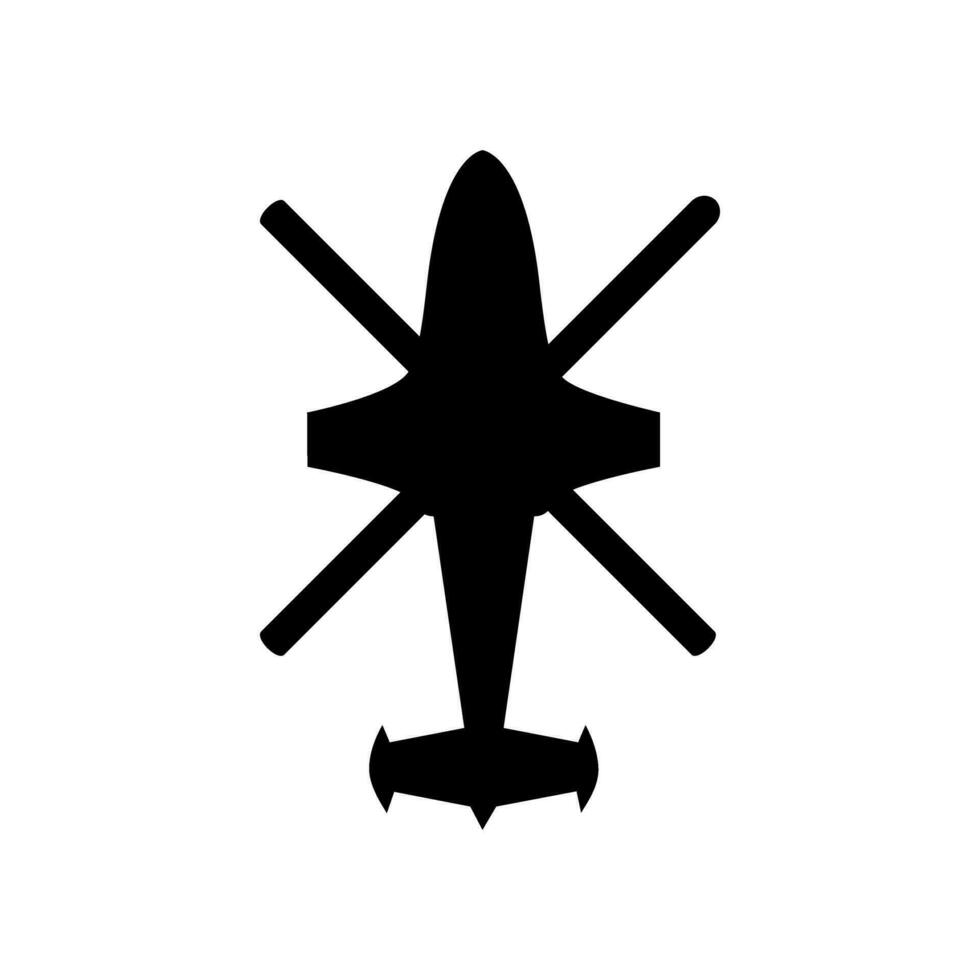 Helicopter vector icon. aircraft illustration sign. fly symbol. airline logo isolated on white background.