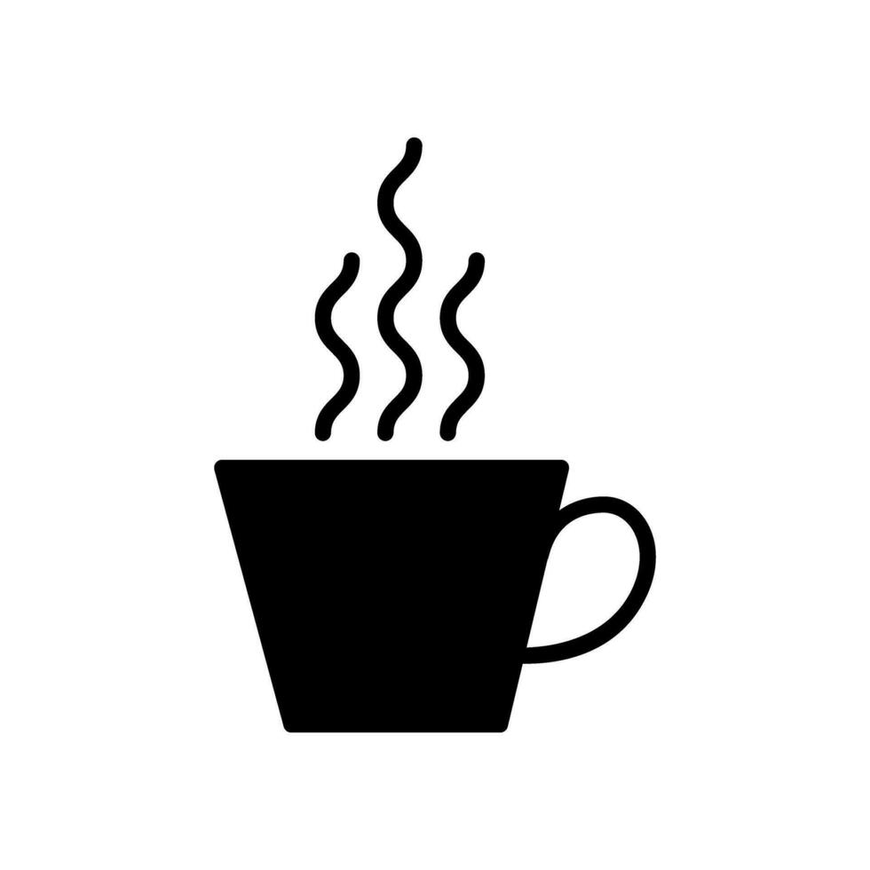 taza de café. café taza icono vector. caliente bebida ilustración signo. té símbolo o logo. vector