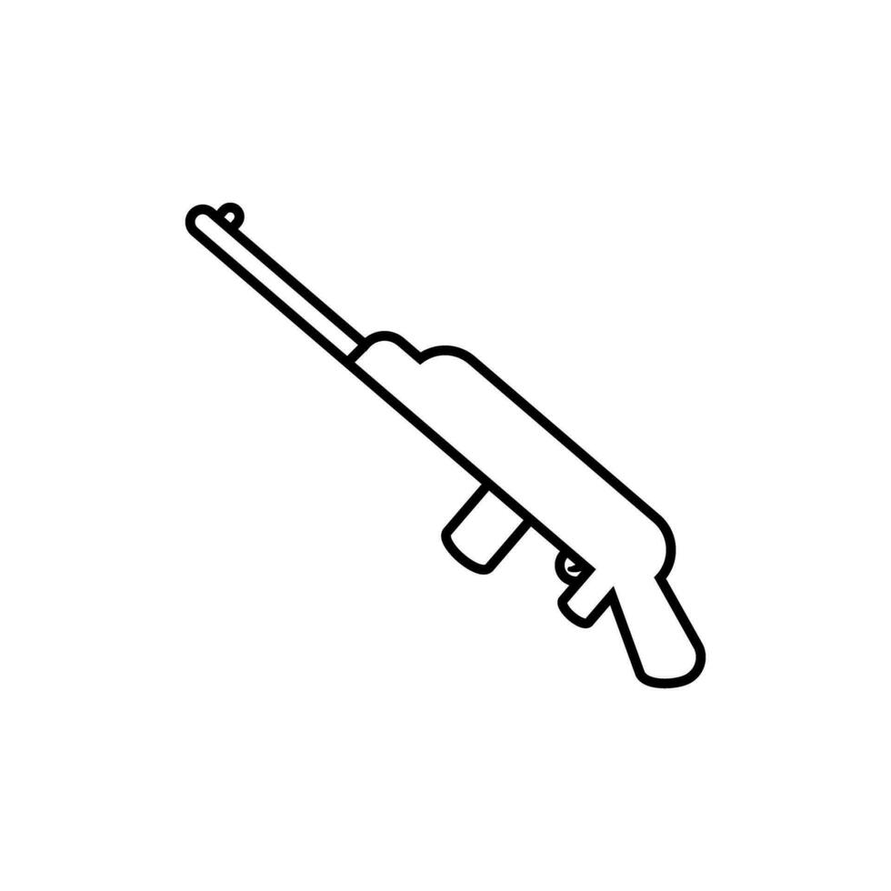 Machine ector icon. weapon illustration sign. army symbol. infantry logo. war mark. vector