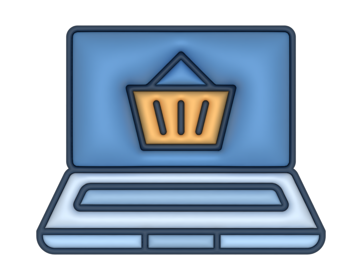 a 3d Online Shopping Sticker on a transparent background png