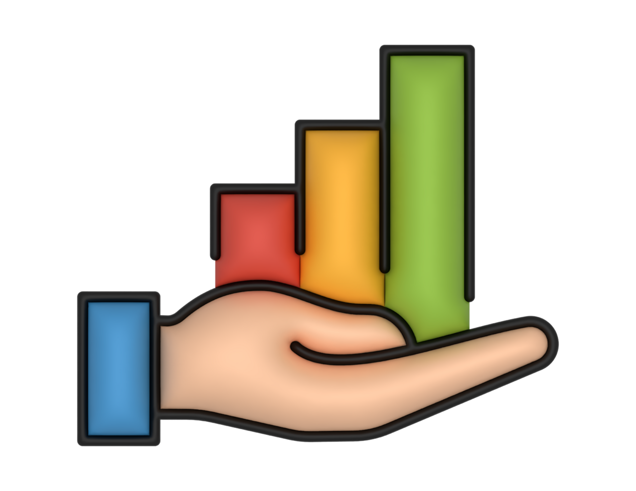 a 3d Business And Finance on a transparent background png