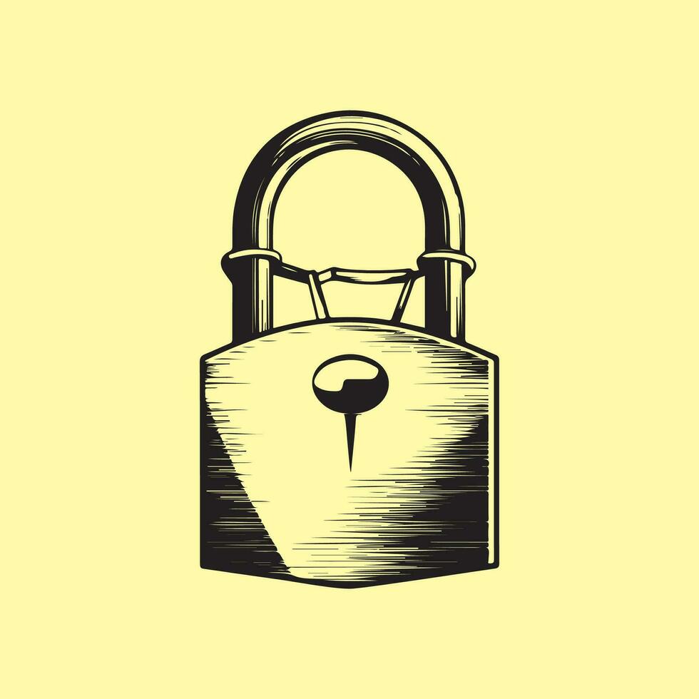 Padlock Illustration, Padlock Image Vector