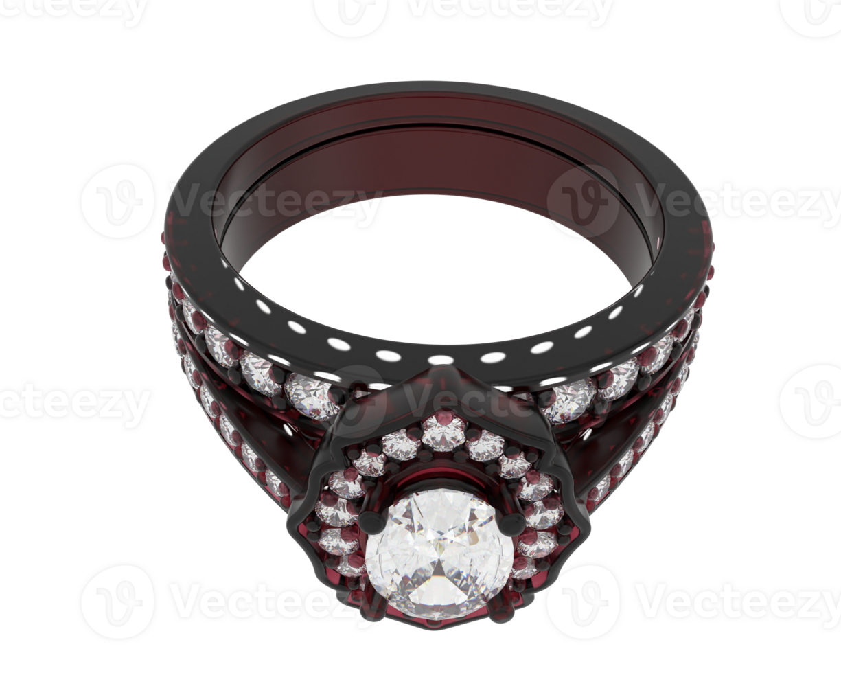 Diamond ring isolated on background. 3d rendering - illustration png