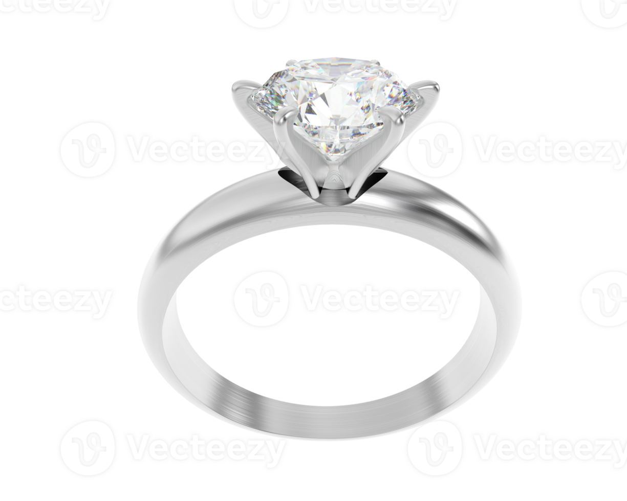 Diamond ring isolated on background. 3d rendering - illustration png