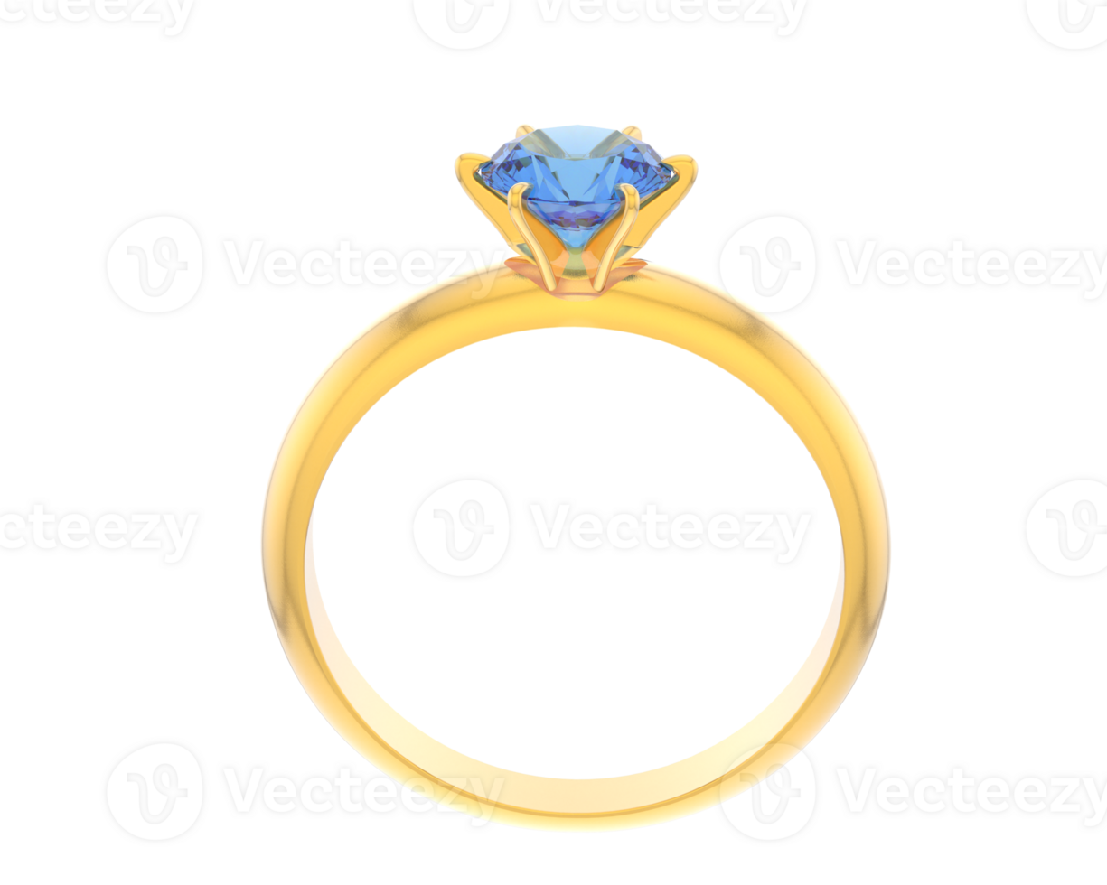 Diamond ring isolated on background. 3d rendering - illustration png