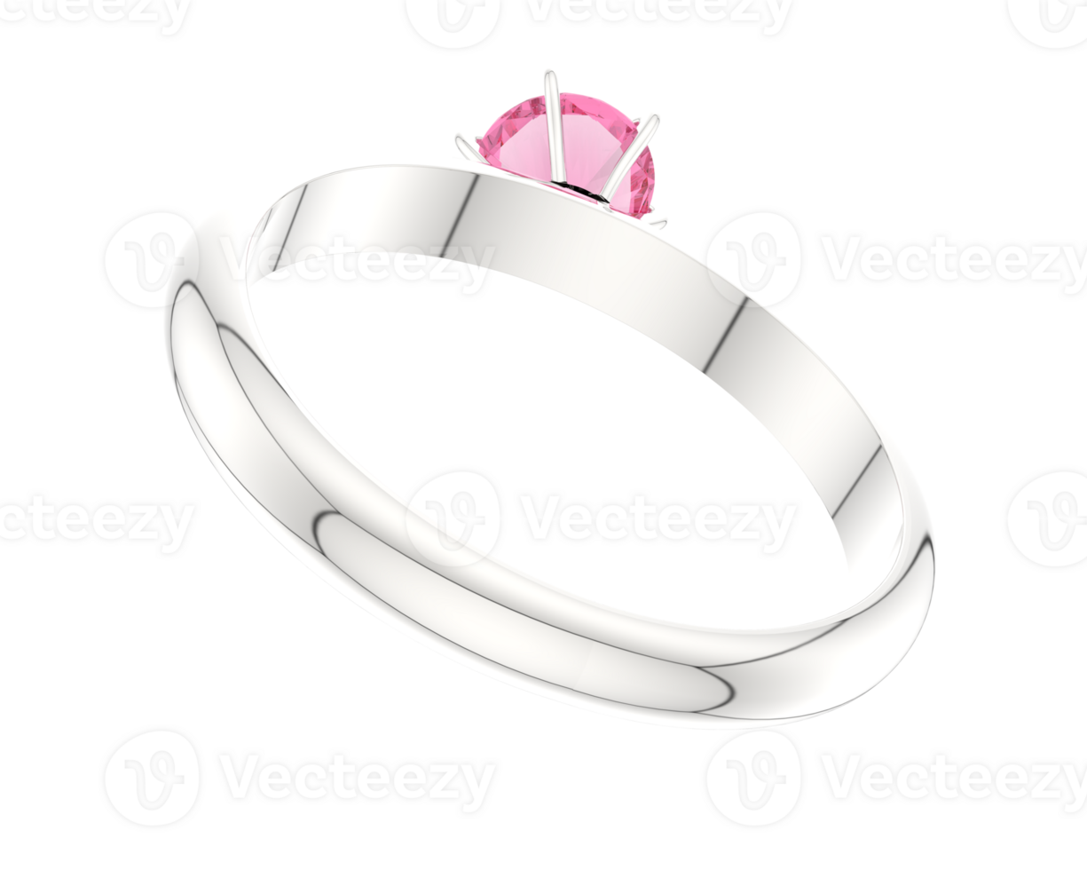Diamond ring isolated on background. 3d rendering - illustration png
