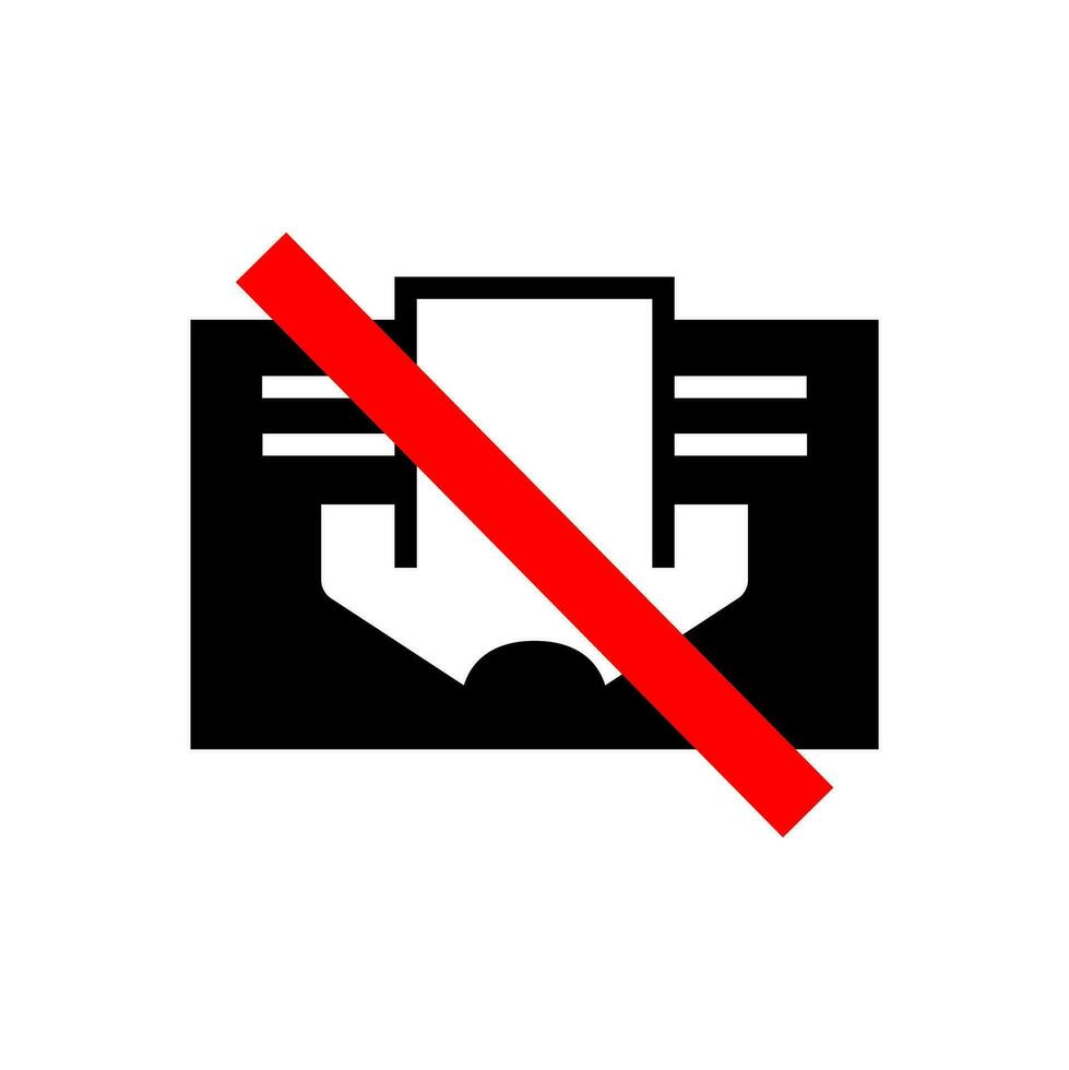 Do not cover sign prohibition symbol image. Vector icon