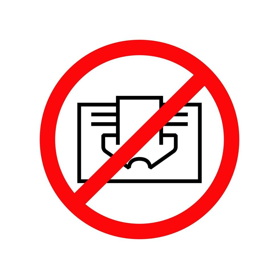 Do not cover sign prohibition symbol image. Vector icon