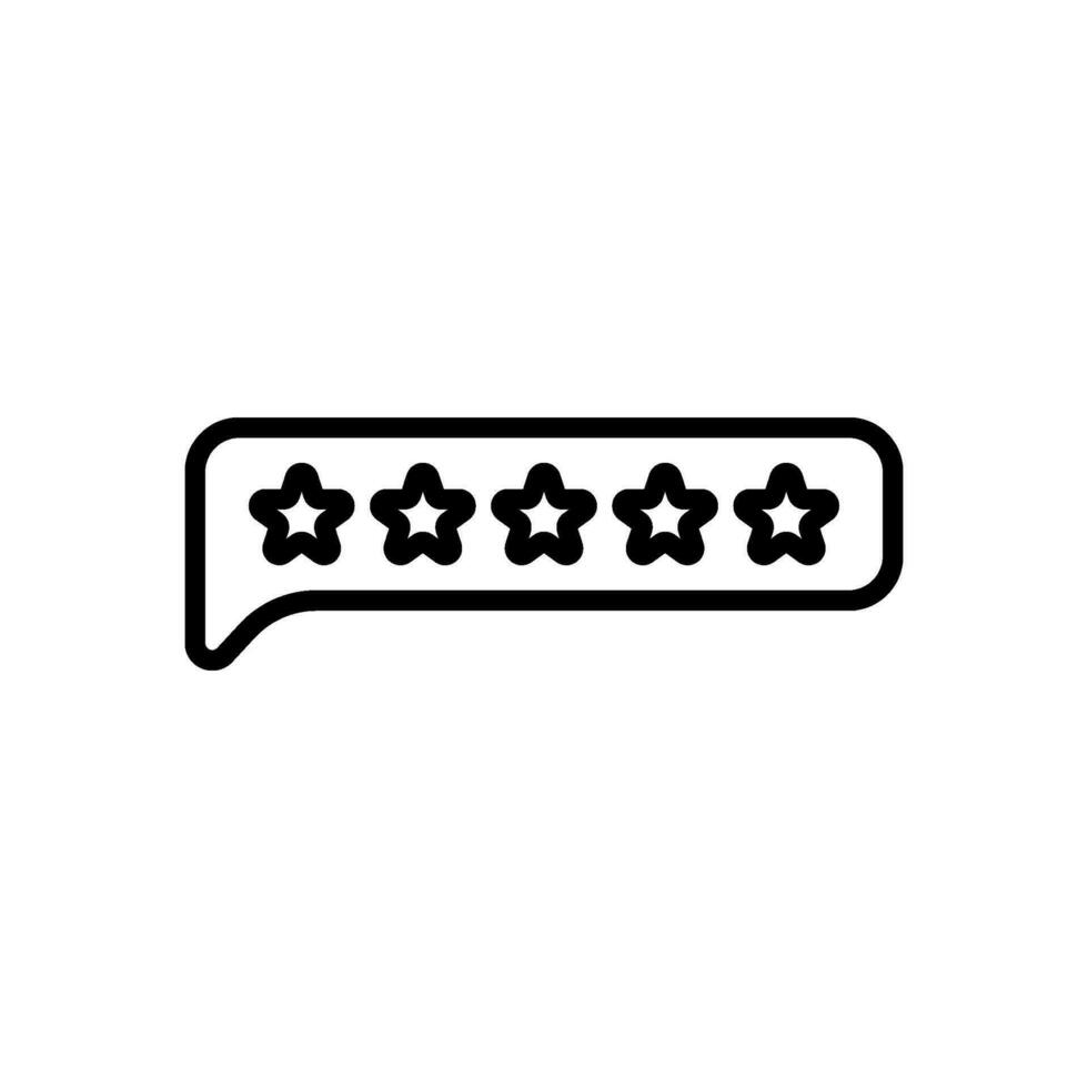 rating icon vector in line style