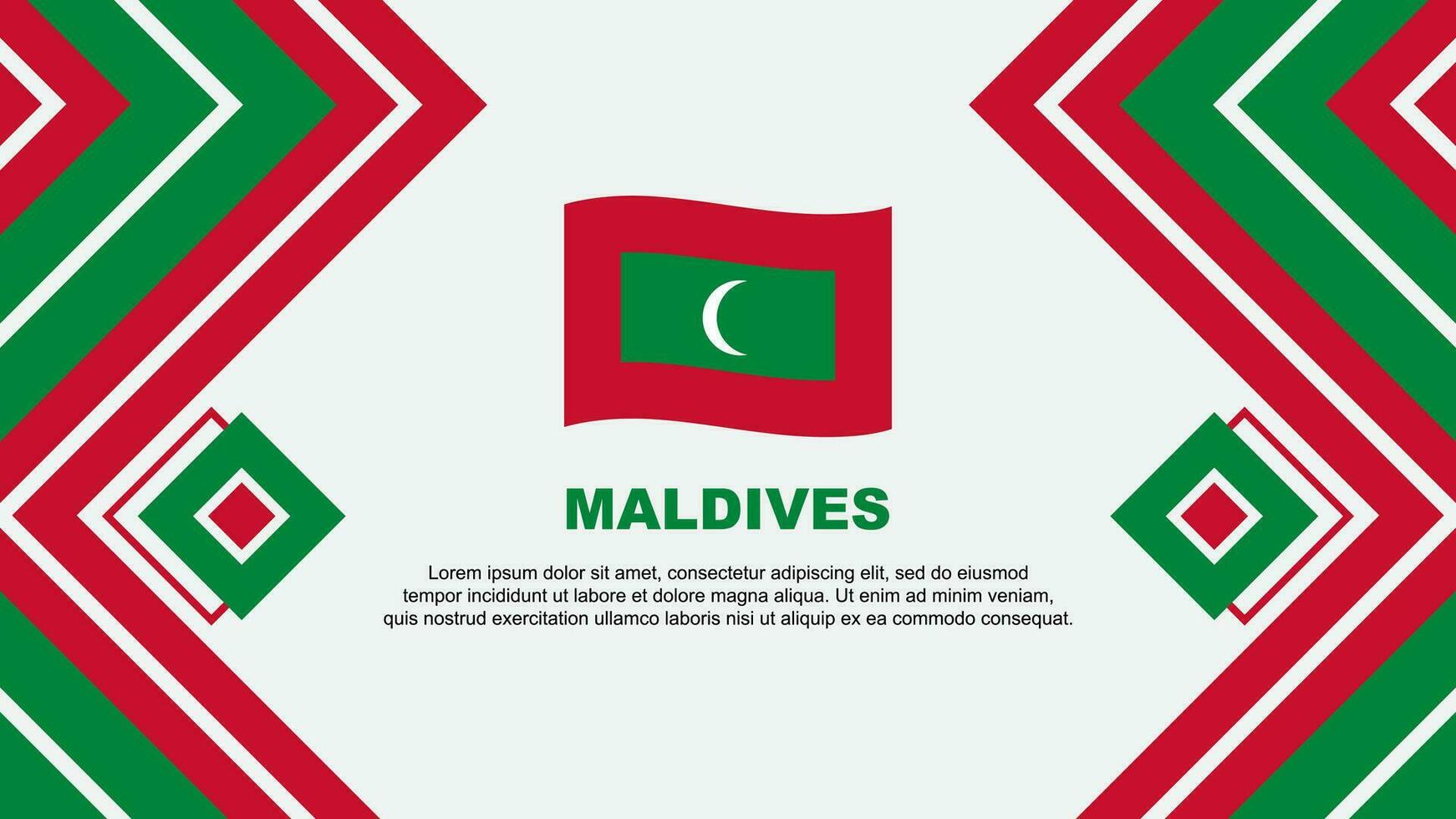 Maldives Flag Abstract Background Design Template. Maldives Independence Day Banner Wallpaper Vector Illustration. Maldives Design