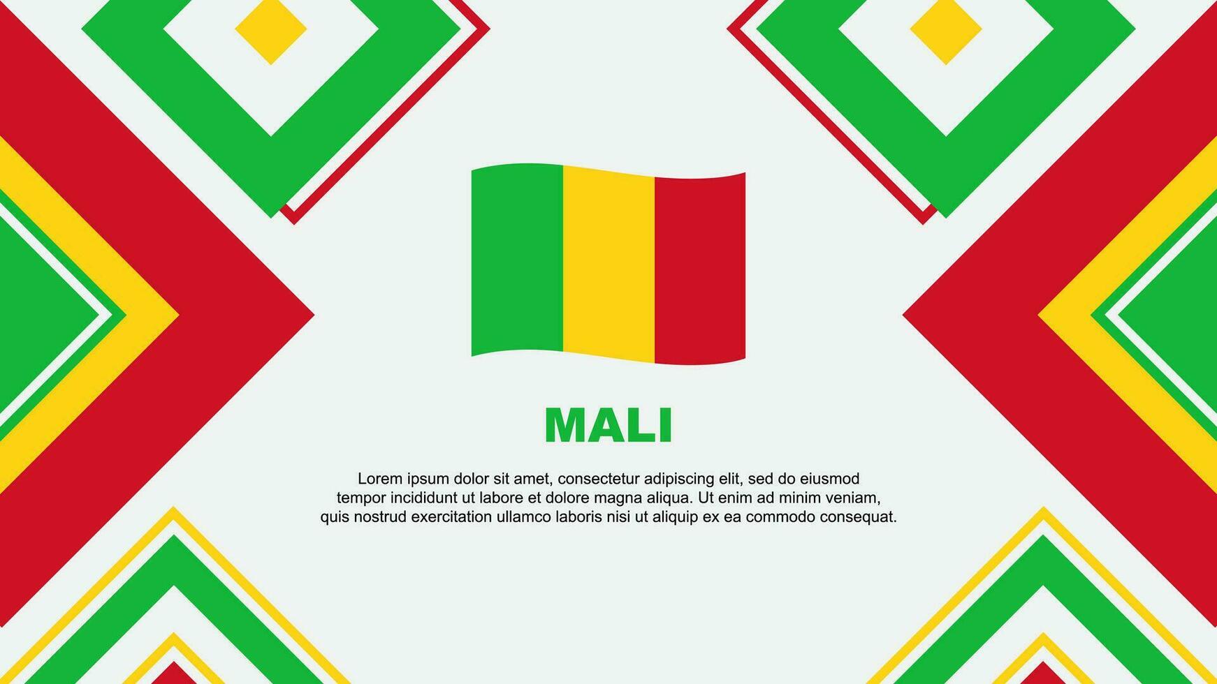 Mali Flag Abstract Background Design Template. Mali Independence Day Banner Wallpaper Vector Illustration. Mali Independence Day