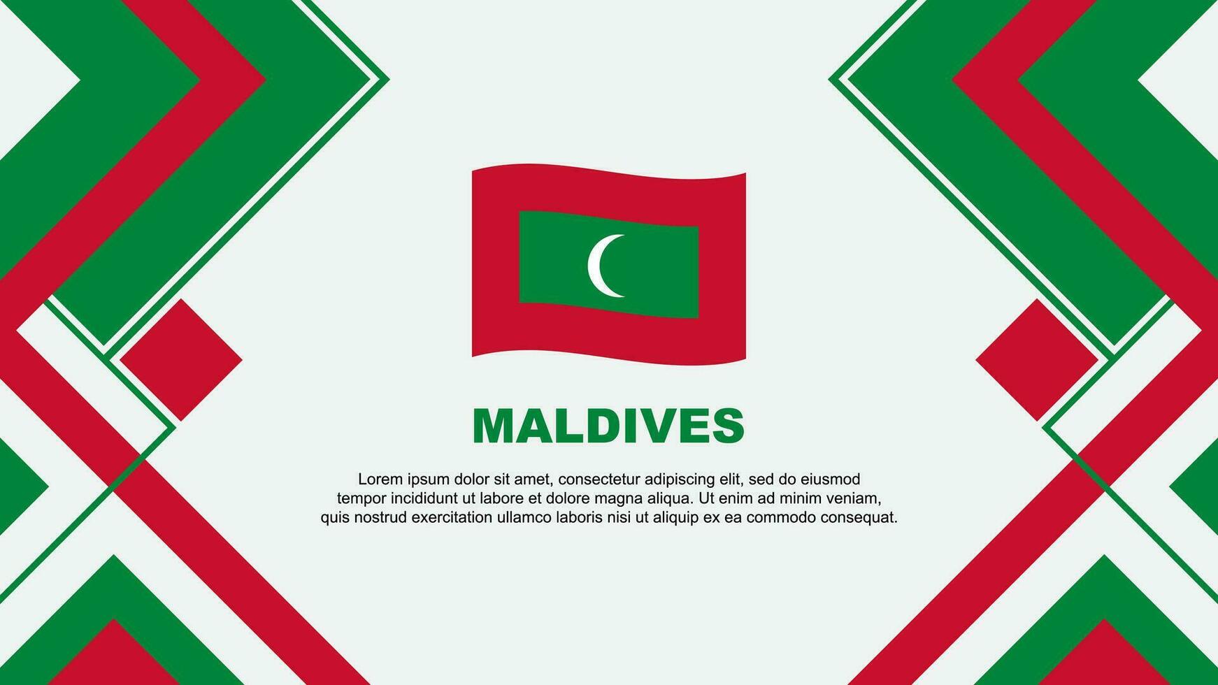 Maldives Flag Abstract Background Design Template. Maldives Independence Day Banner Wallpaper Vector Illustration. Maldives Banner