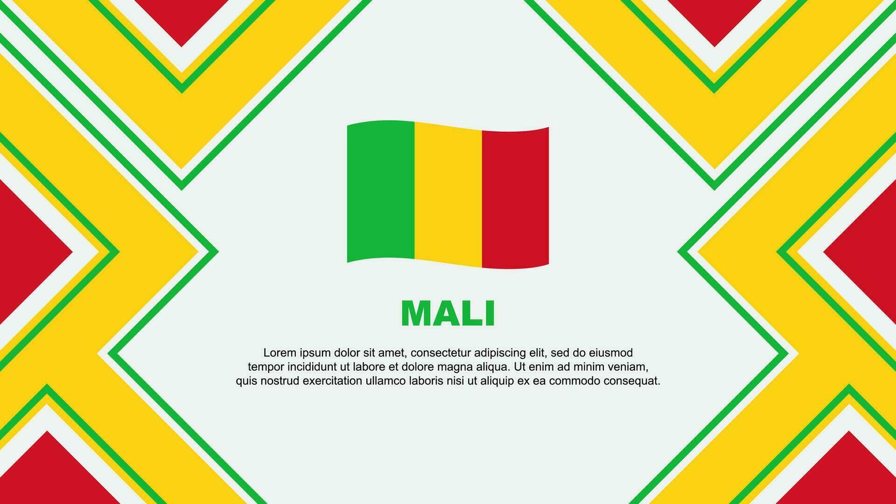 Mali Flag Abstract Background Design Template. Mali Independence Day Banner Wallpaper Vector Illustration. Mali Vector