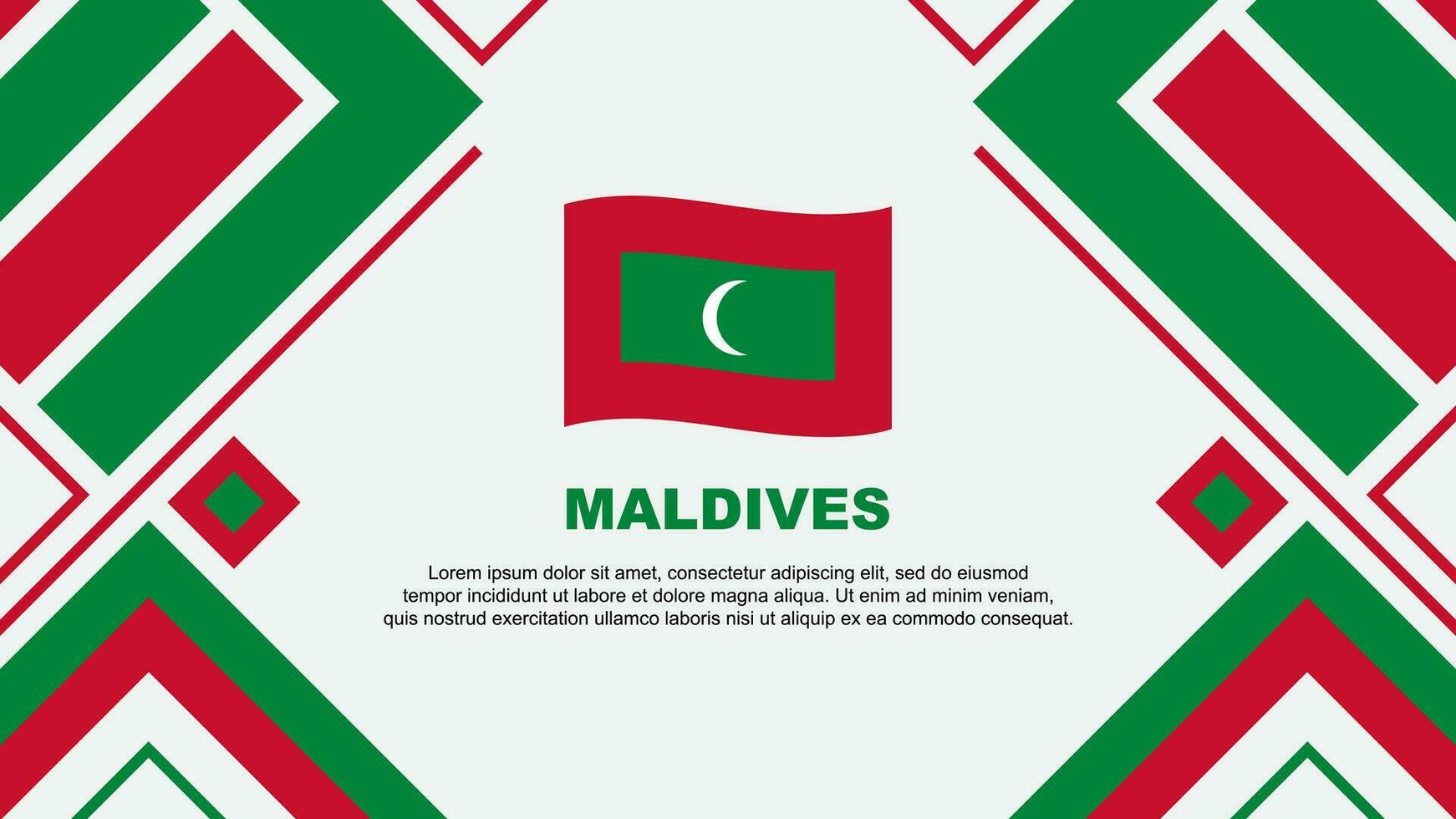 Maldives Flag Abstract Background Design Template. Maldives Independence Day Banner Wallpaper Vector Illustration. Maldives Flag