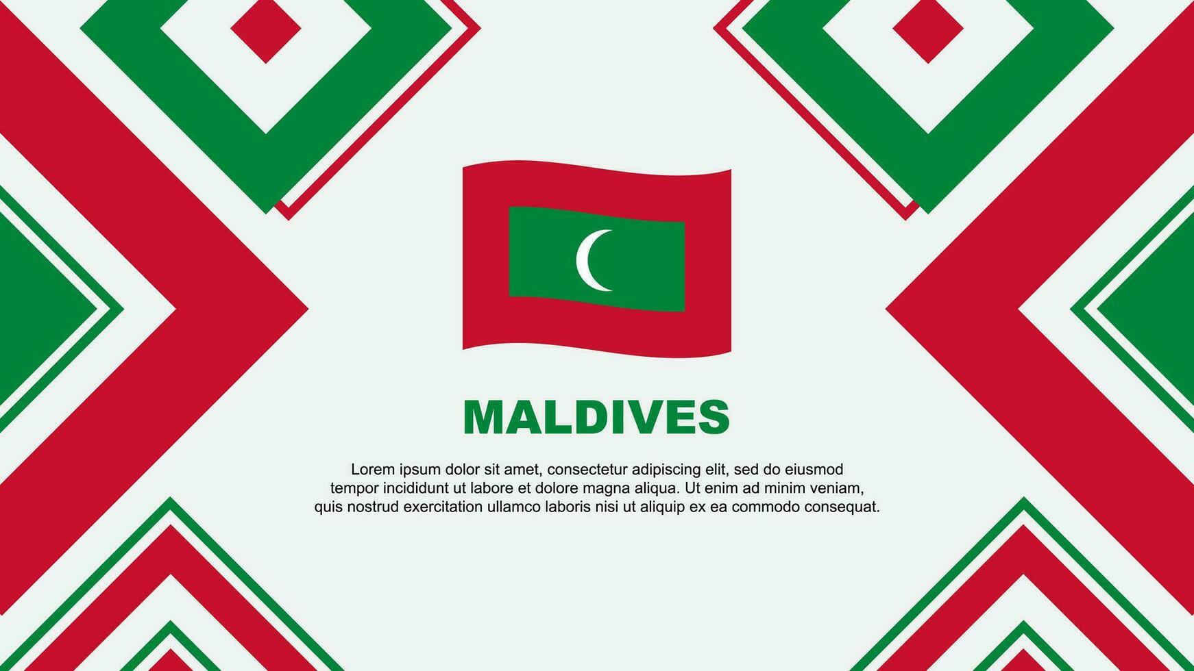 Maldives Flag Abstract Background Design Template. Maldives Independence Day Banner Wallpaper Vector Illustration. Maldives Independence Day