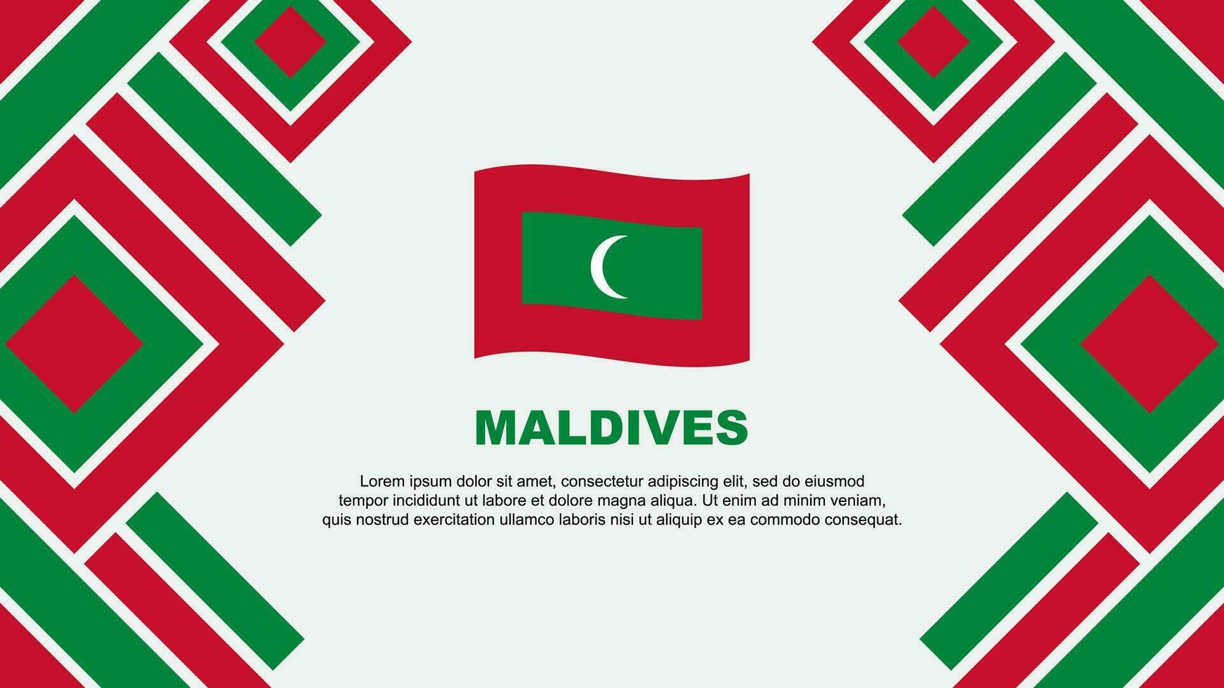 Maldives Flag Abstract Background Design Template. Maldives Independence Day Banner Wallpaper Vector Illustration. Maldives