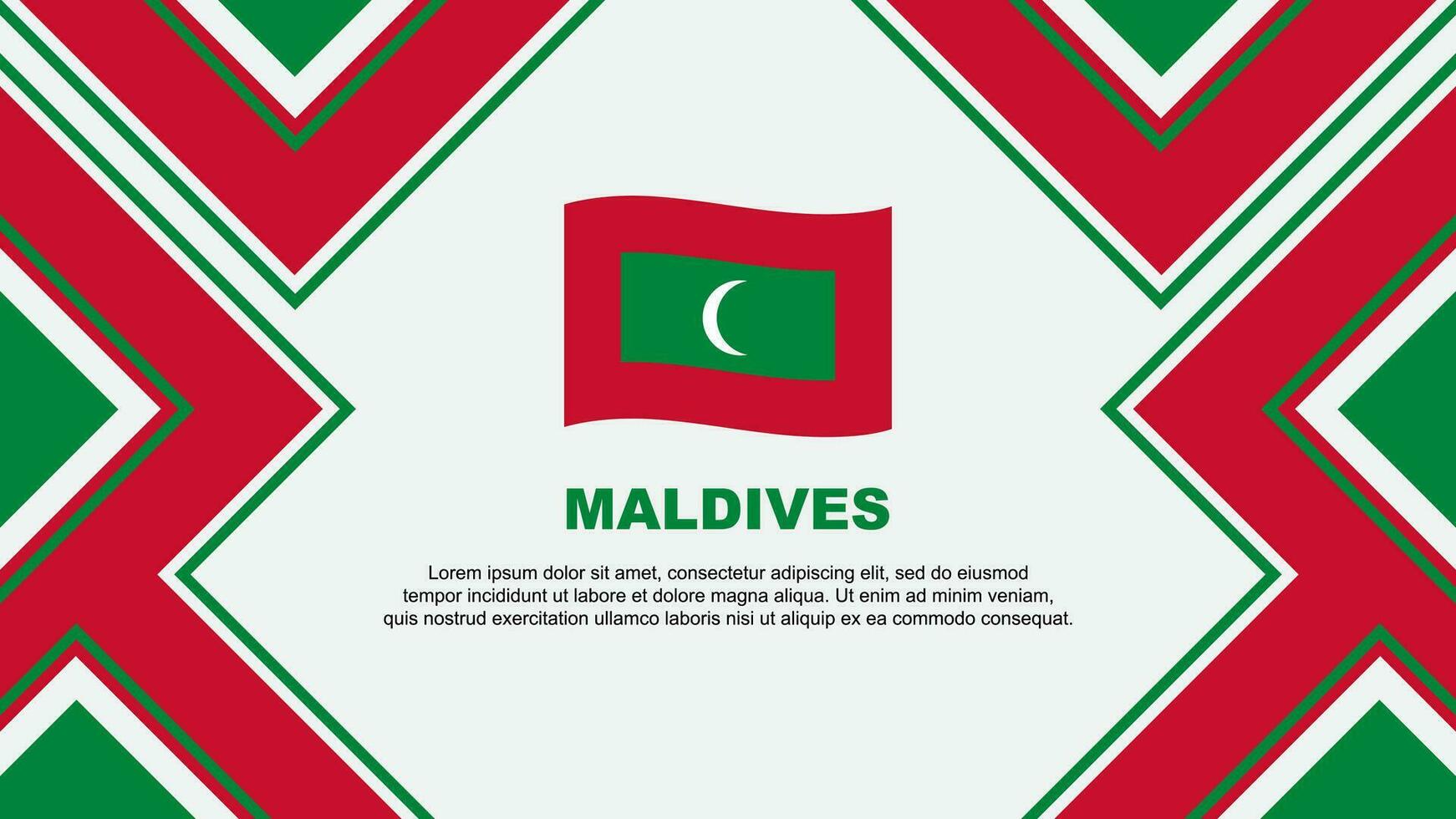 Maldives Flag Abstract Background Design Template. Maldives Independence Day Banner Wallpaper Vector Illustration. Maldives Vector