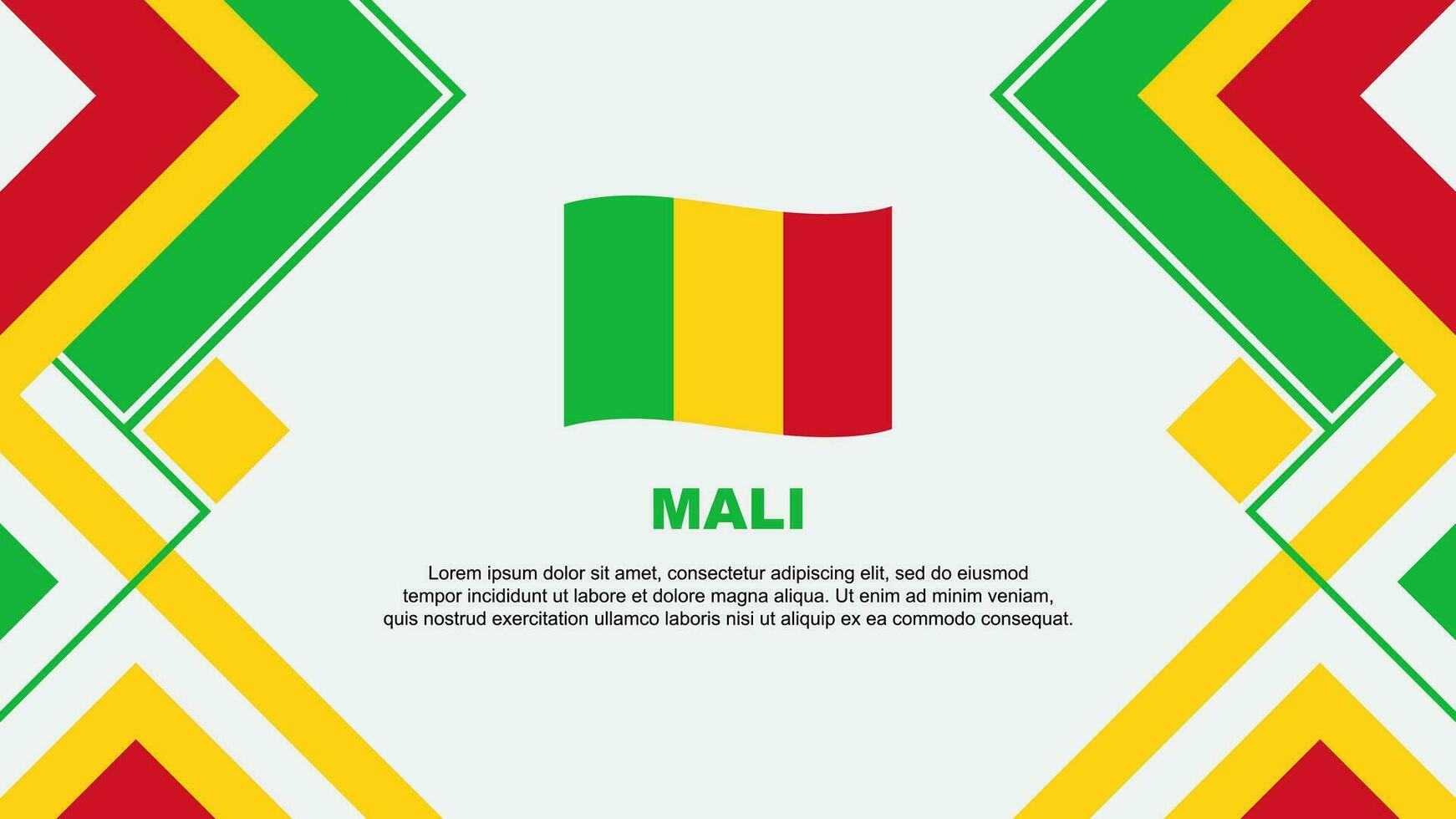 Mali Flag Abstract Background Design Template. Mali Independence Day Banner Wallpaper Vector Illustration. Mali Banner
