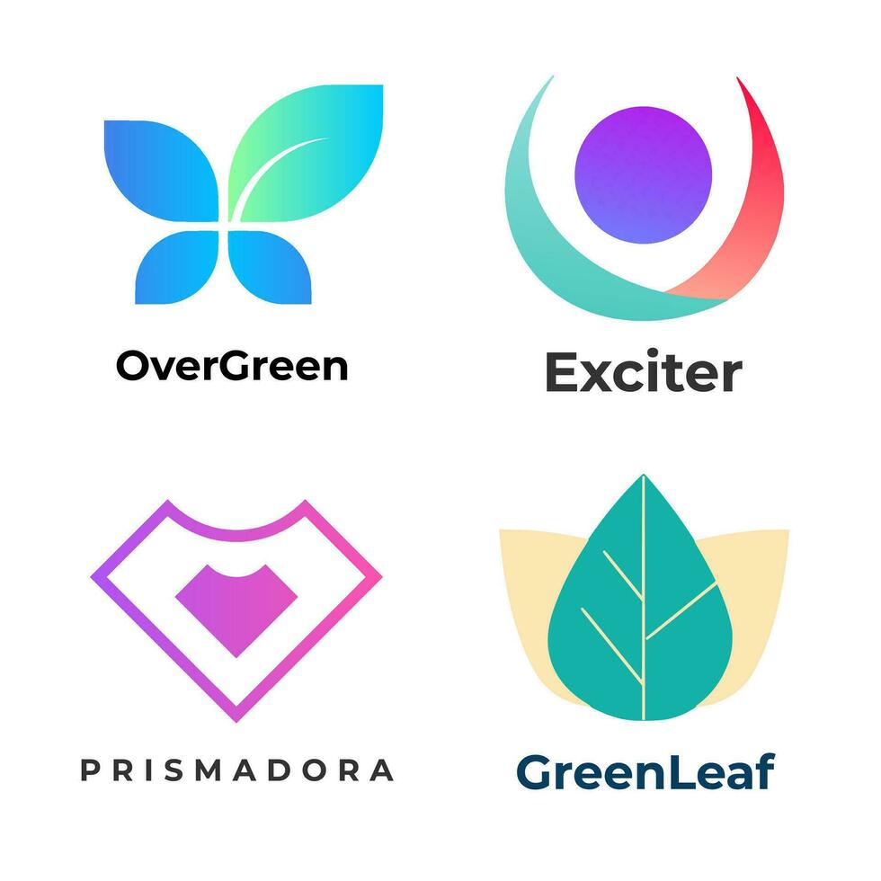 Set of eco logos. Vector design elements for your business or corporate identity. Logo packs.