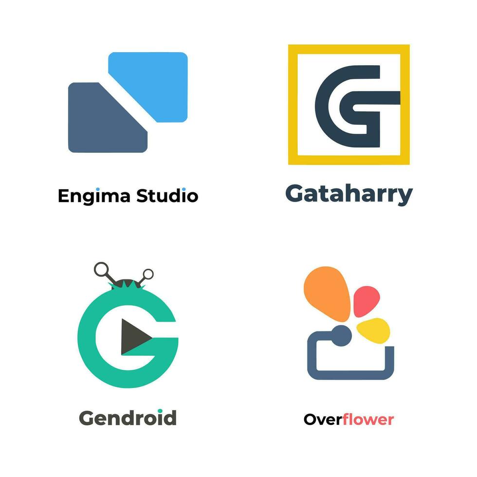 Set of vector icons for business, finance, web design and other projects. Logo template design.
