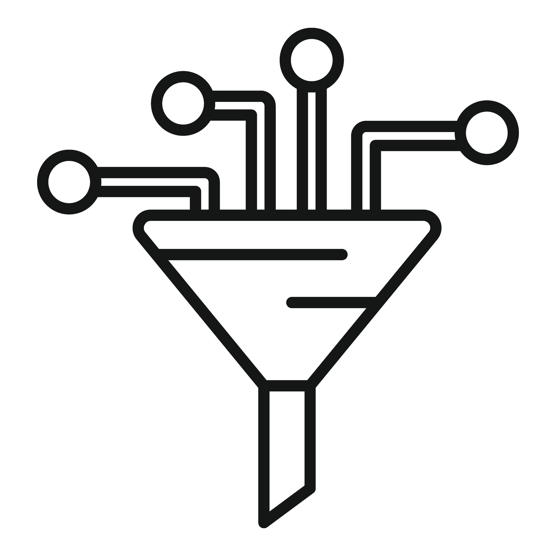 Data digital funnel icon outline vector. Content filter 36586985 Vector ...