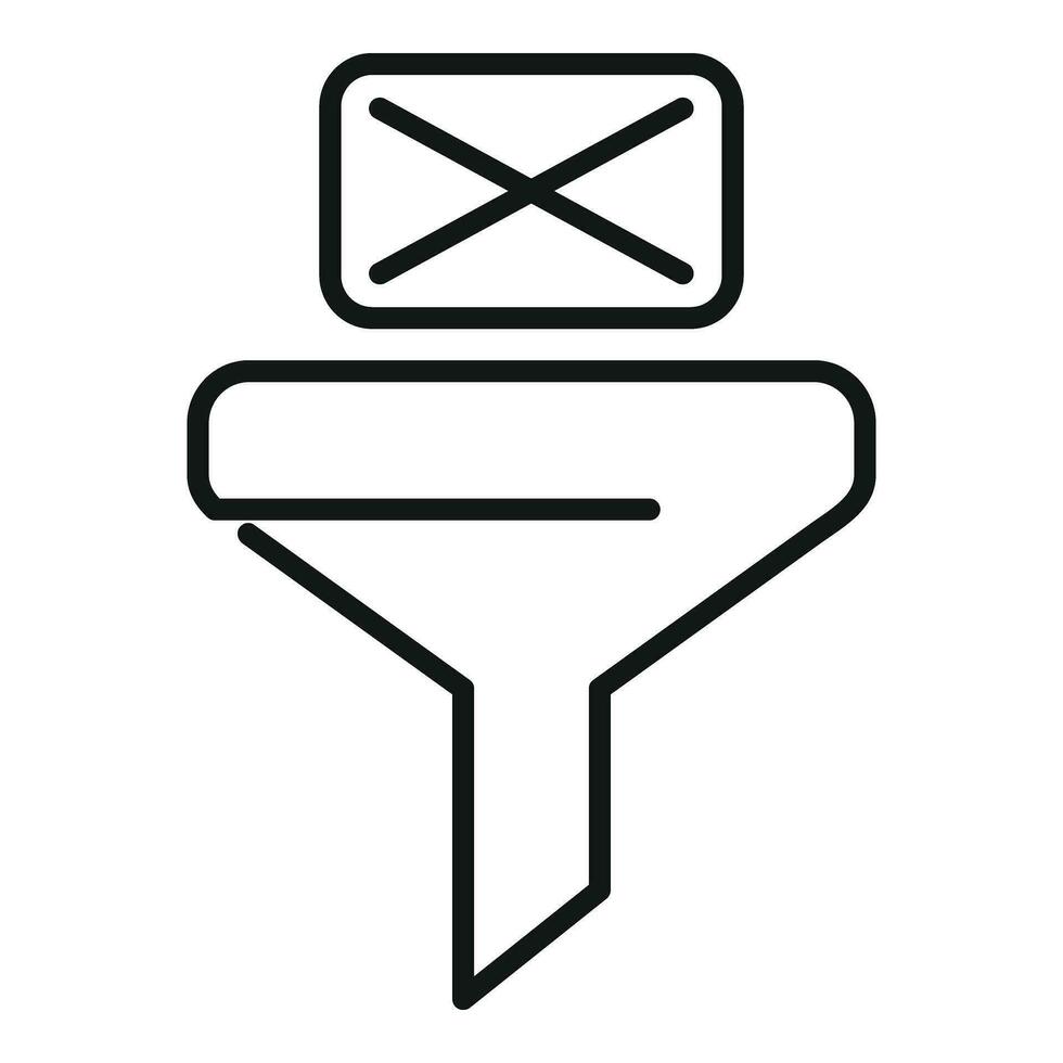 Mail content filter icon outline vector. Online internet funnel vector