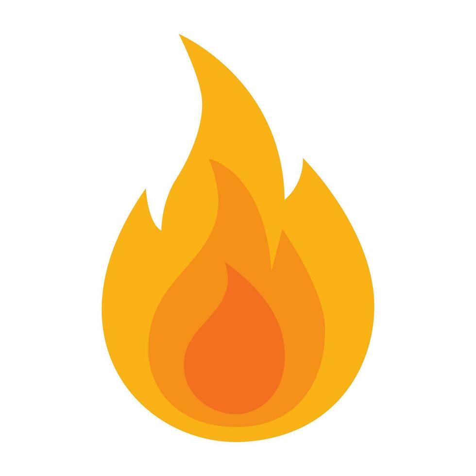 Fire flame icon. vector