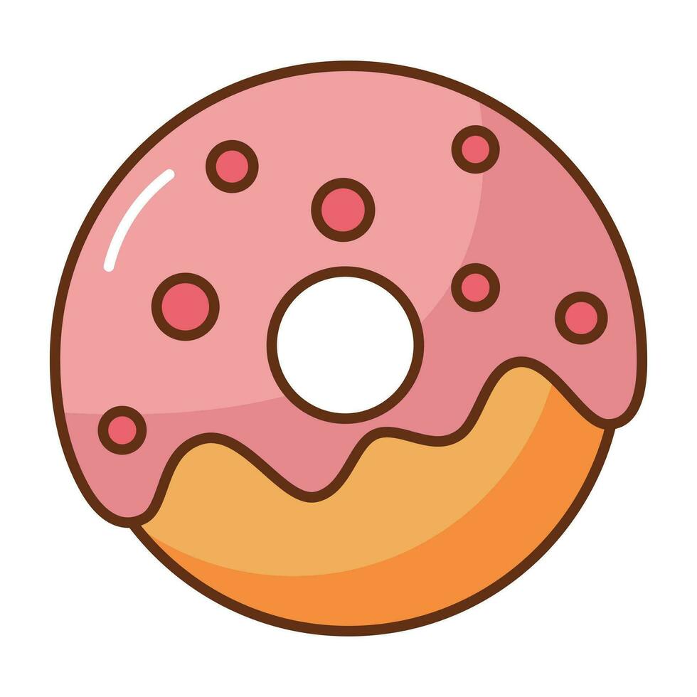 rosquilla dibujos animados icono. vector